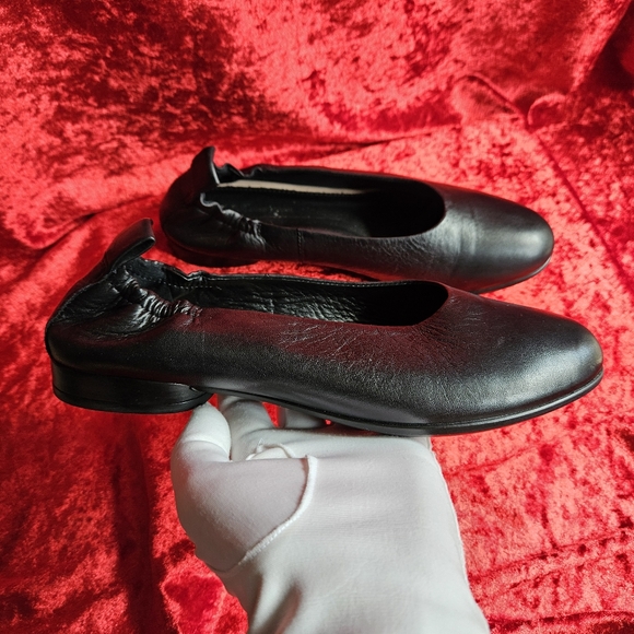 Ecco Womens Annie Ballet Danish Design Flats Black Leather US6 - Picture 5 of 16